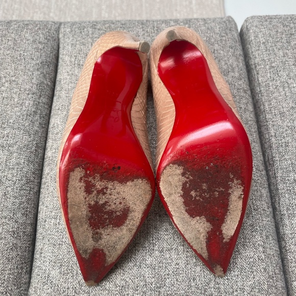 Christian Louboutin So Kate, Watersnake Nude, EU38.5 (fits a US7.5 or US8) - Picture 4 of 7